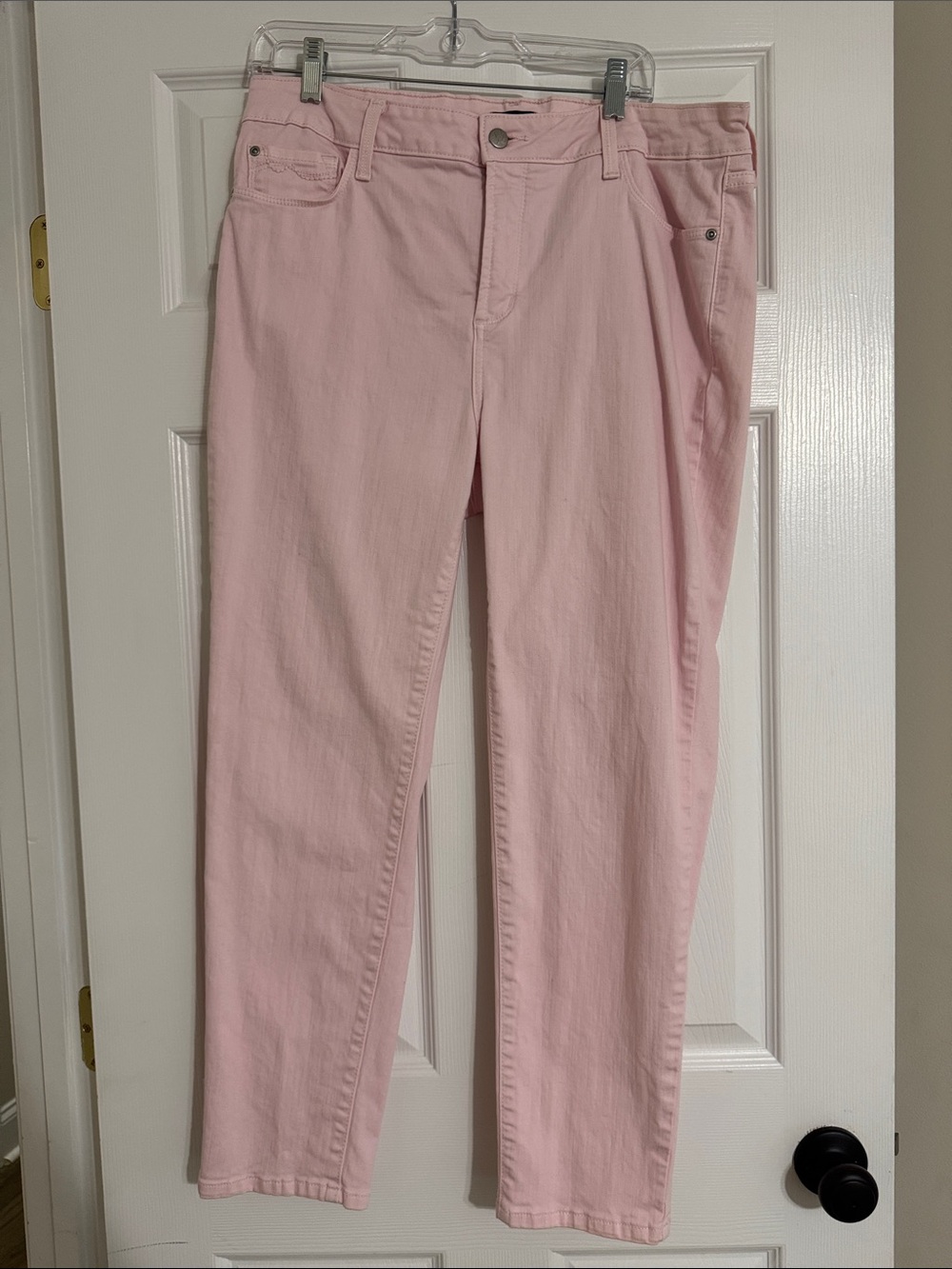 NYDJ Women's Pastel Pink Straight-Leg Jeans